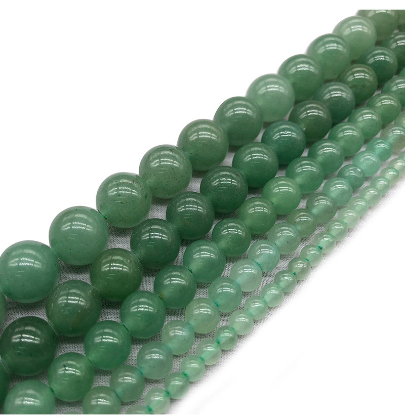 Loose Green Aventurine Round Healing Stone Full Strand Gem Bead for DIY Bracelet Necklace Jewelry Making 4/6/8/10/12mm