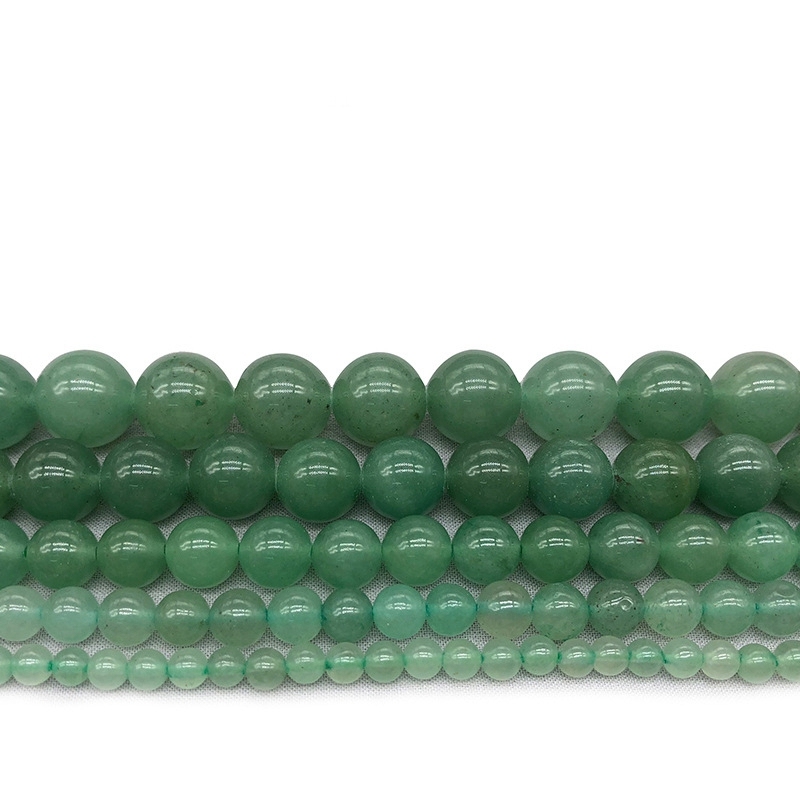 Loose Green Aventurine Round Healing Stone Full Strand Gem Bead for DIY Bracelet Necklace Jewelry Making 4/6/8/10/12mm
