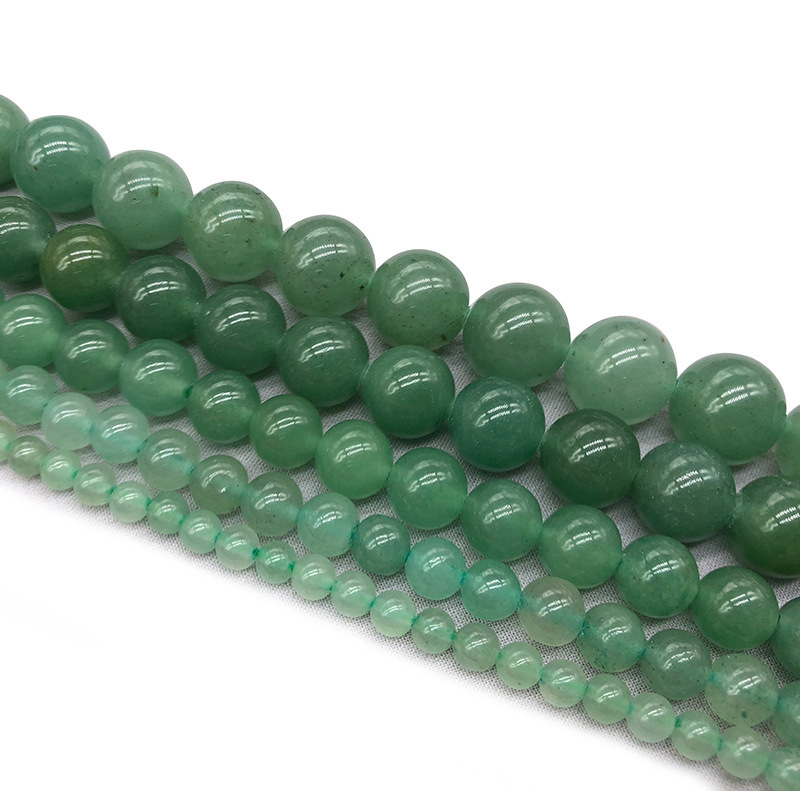 Loose Green Aventurine Round Healing Stone Full Strand Gem Bead for DIY Bracelet Necklace Jewelry Making 4/6/8/10/12mm
