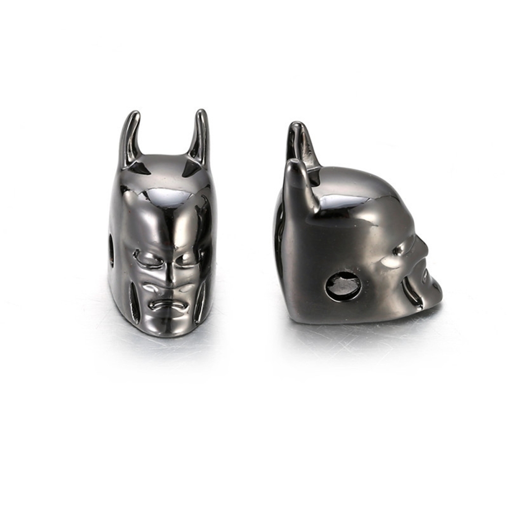 Batman Helmet Space Beads for Jewelry DIY Bracelet Making Fashion Metal Brass Micro Pave Crystal Geometry Metal Accessories