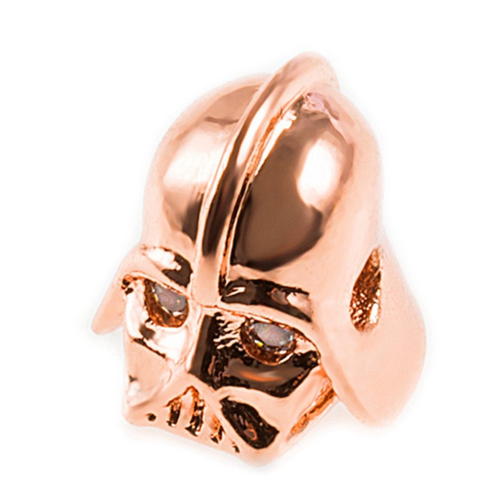 CZ Rhinestone Knight Helmet Space Beads for Jewelry DIY Bracelet Making Fashion Metal Brass Micro Pave Crystal Geometry Metal Accessories