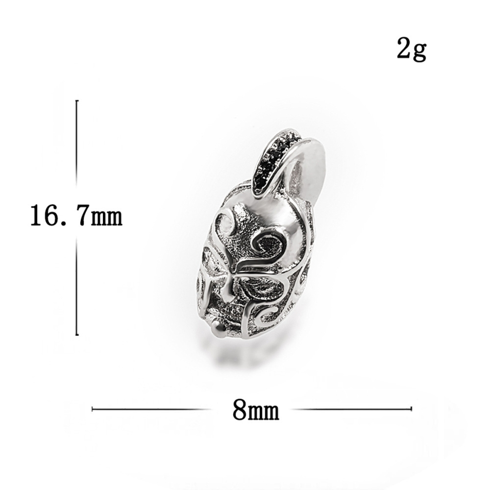 CZ Rhinestone Knight Helmet Space Beads for Jewelry DIY Bracelet Making Fashion Metal Brass Micro Pave Crystal Geometry Metal Accessories