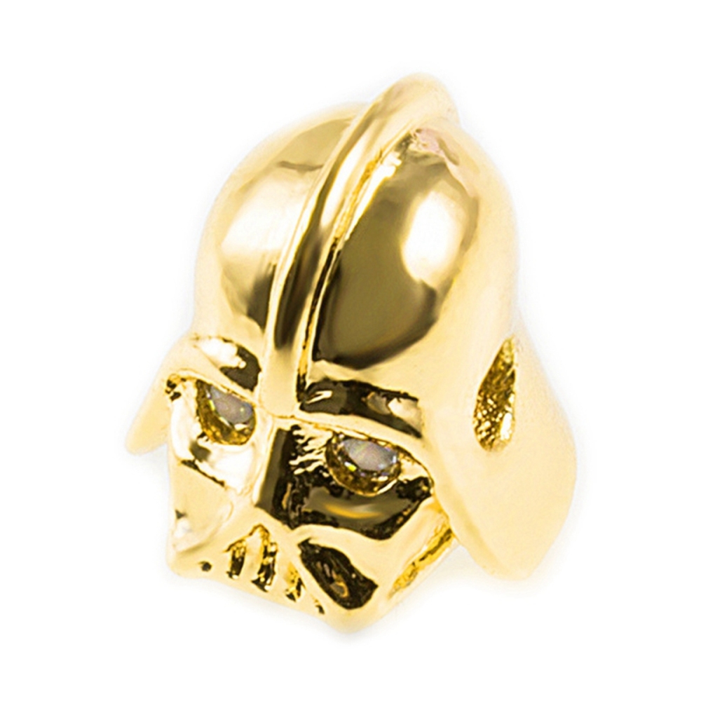 CZ Rhinestone Knight Helmet Space Beads for Jewelry DIY Bracelet Making Fashion Metal Brass Micro Pave Crystal Geometry Metal Accessories