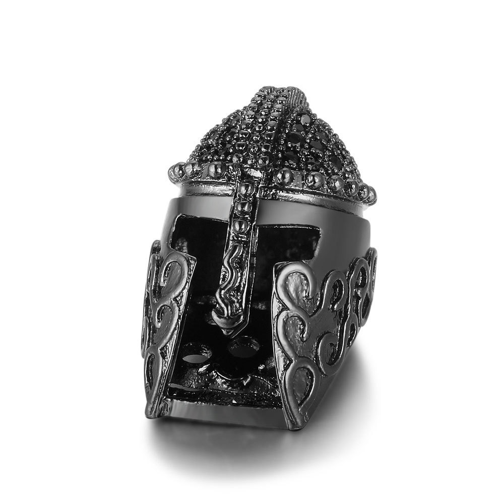 CZ Rhinestone Knight Helmet Space Beads for Jewelry DIY Bracelet Making Fashion Metal Brass Micro Pave Crystal Geometry Metal Accessories