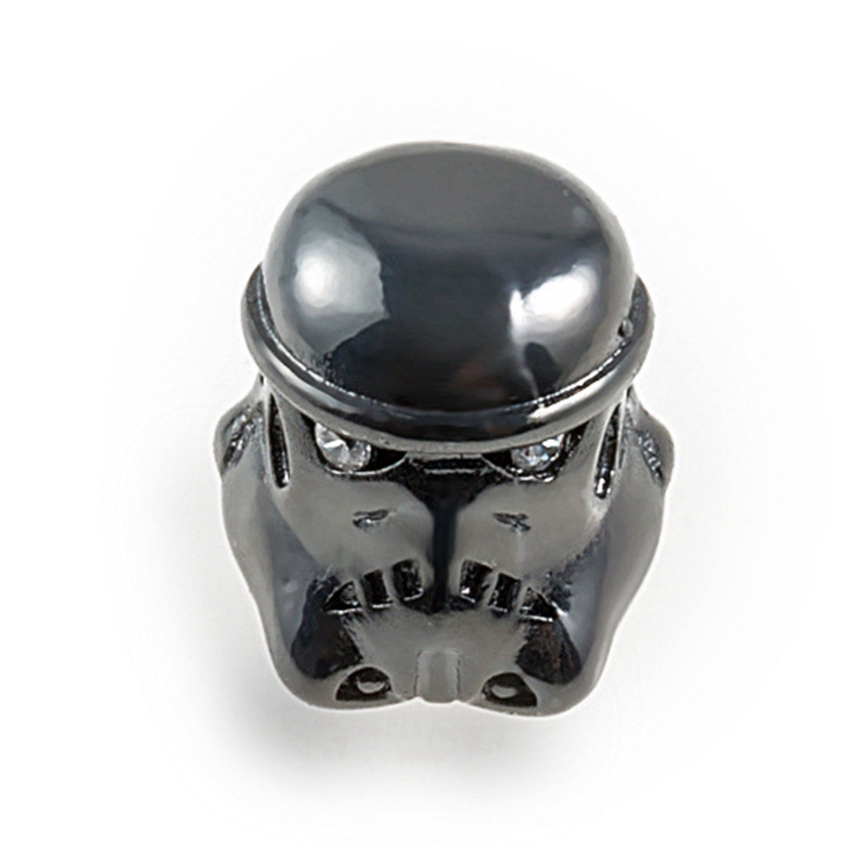 CZ Rhinestone Knight Helmet Space Beads for Jewelry DIY Bracelet Making Fashion Metal Brass Micro Pave Crystal Geometry Metal Accessories
