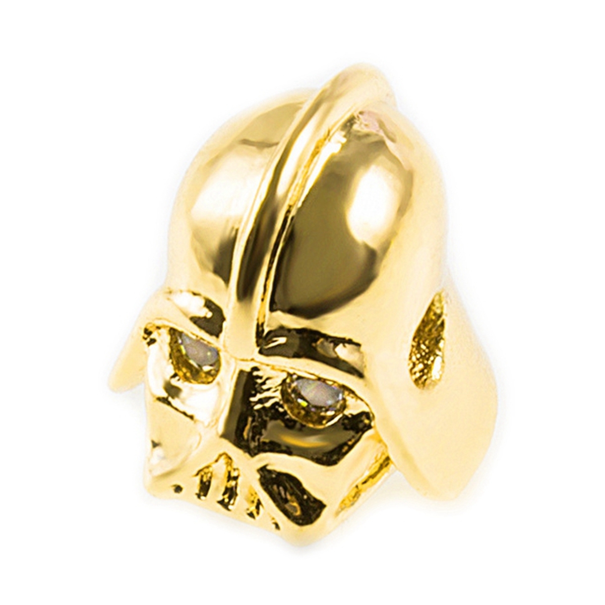 CZ Rhinestone Knight Helmet Space Beads for Jewelry DIY Bracelet Making Fashion Metal Brass Micro Pave Crystal Geometry Metal Accessories
