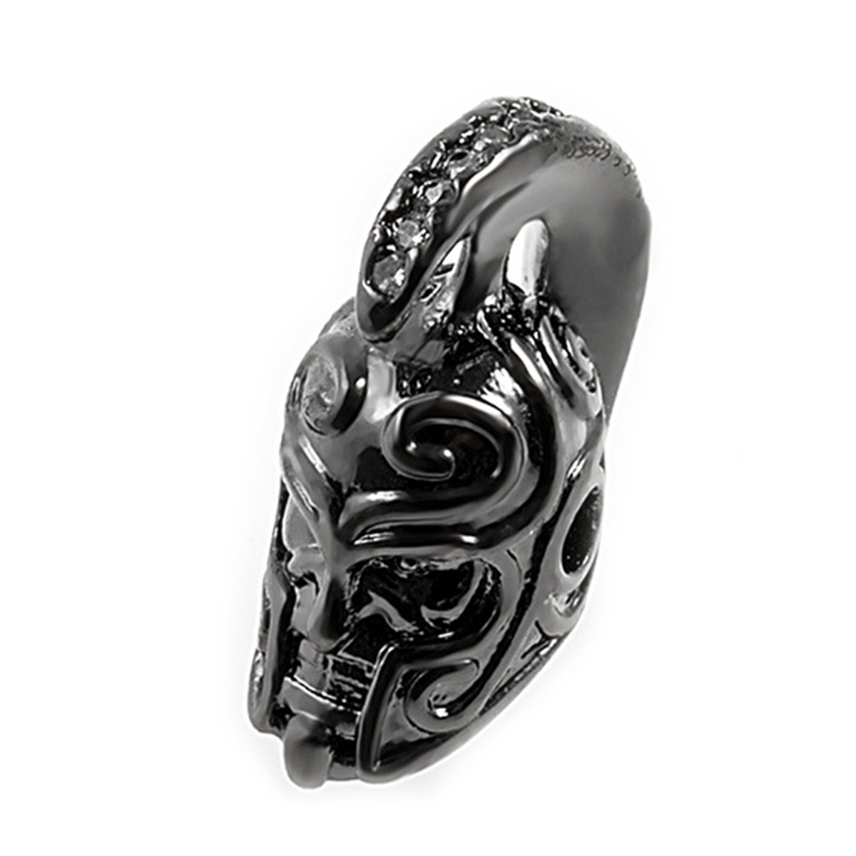 CZ Rhinestone Knight Helmet Space Beads for Jewelry DIY Bracelet Making Fashion Metal Brass Micro Pave Crystal Geometry Metal Accessories