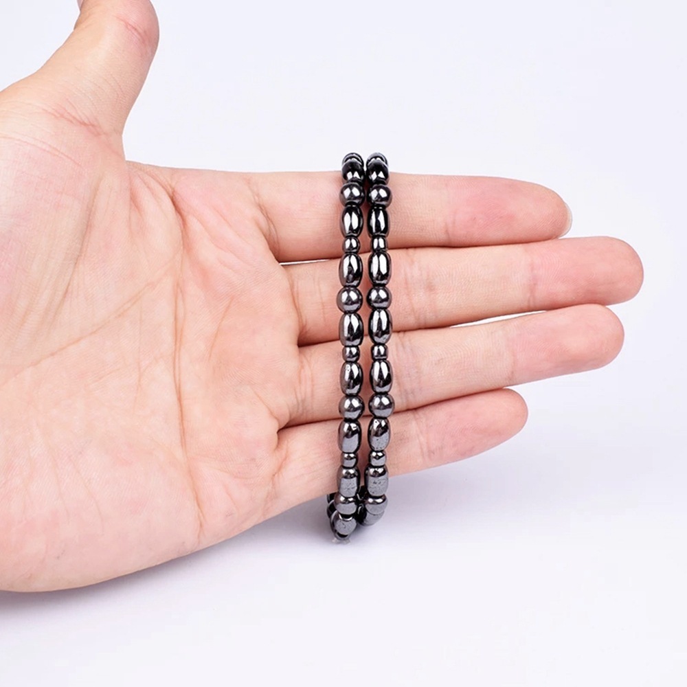 Slimming Magnetic Hematite Anklet Bracelet Energy Healing Anklets Fit Slimming Balance Root Chakra Aabsorbs Negative Energy，Relief Pain Hematite Ankle