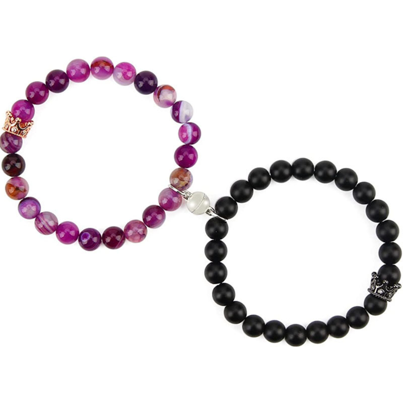 Couples Bracelets Magnetic Distance King&Queen Crown Couple Bracelets His and Her Lover Bracelet Jewelry