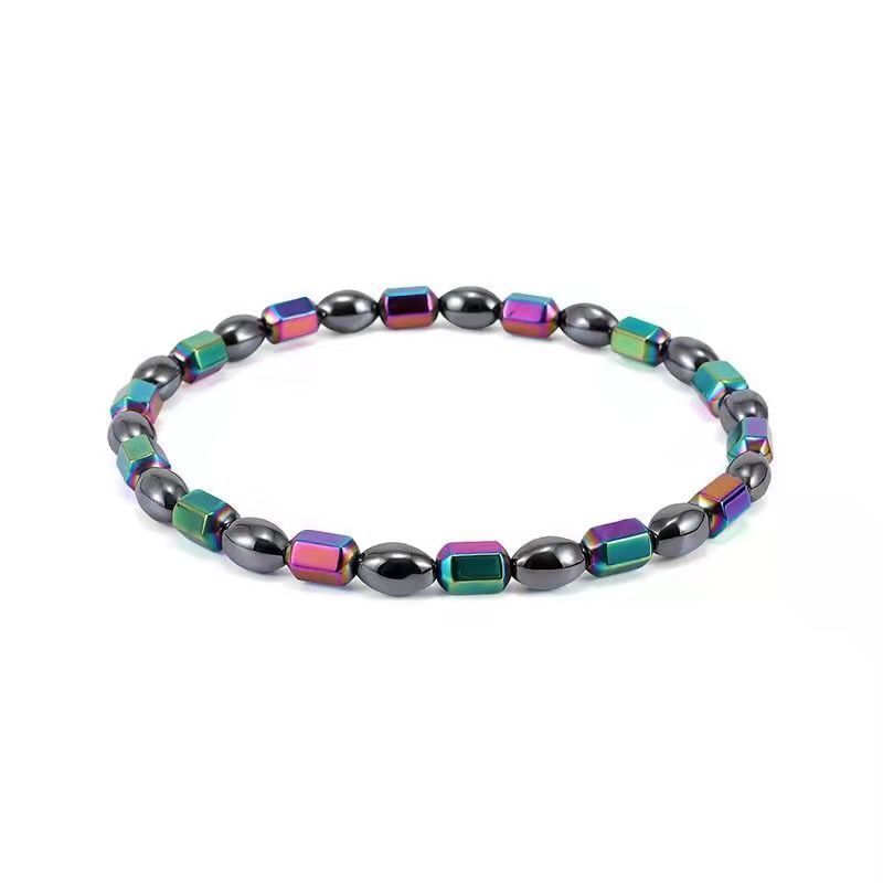 Slimming Magnetic Hematite Anklet Bracelet Energy Healing Anklets Fit Slimming Balance Root Chakra Aabsorbs Negative Energy，Relief Pain Hematite Ankle
