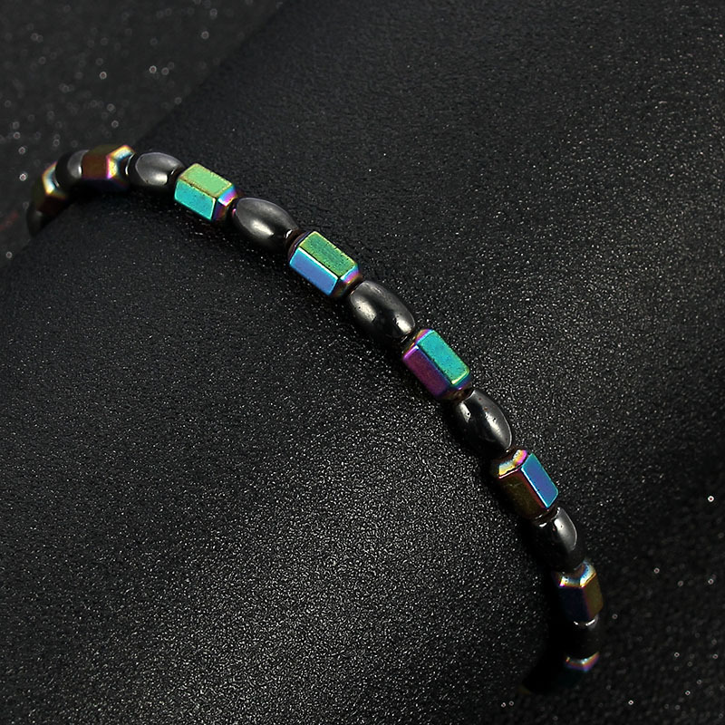 Slimming Magnetic Hematite Anklet Bracelet Energy Healing Anklets Fit Slimming Balance Root Chakra Aabsorbs Negative Energy，Relief Pain Hematite Ankle