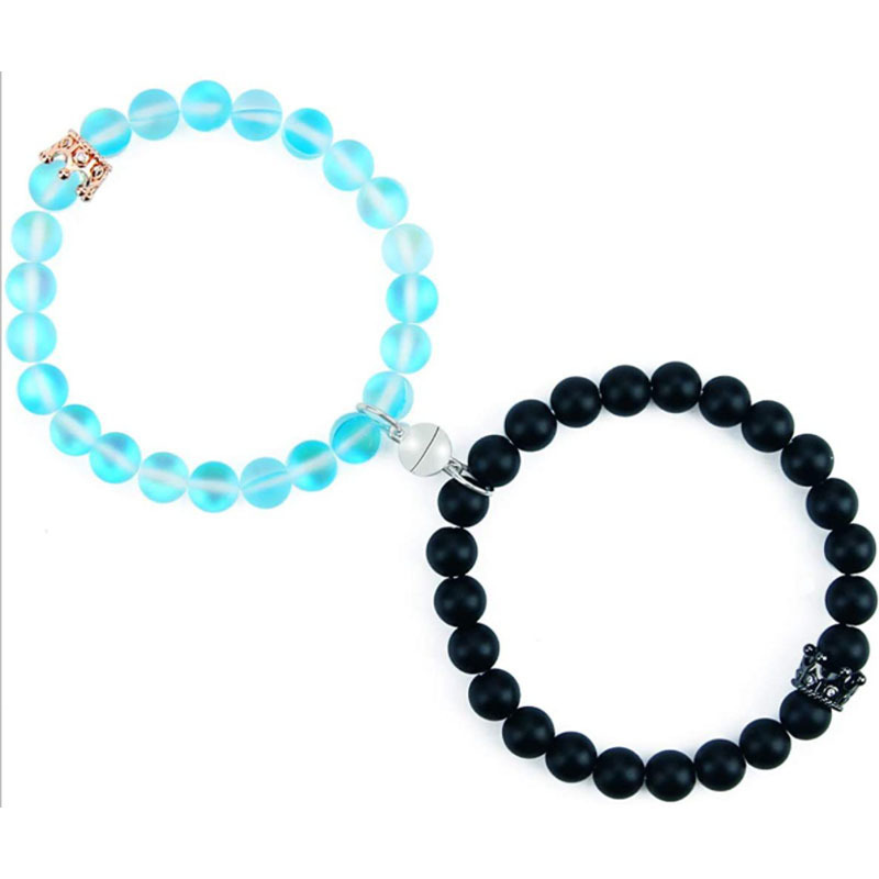 Couples Bracelets Magnetic Distance King&Queen Crown Couple Bracelets His and Her Lover Bracelet Jewelry