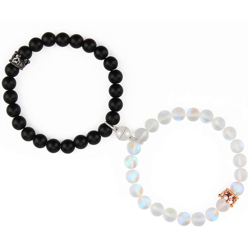 Couples Bracelets Magnetic Distance King&Queen Crown Couple Bracelets His and Her Lover Bracelet Jewelry