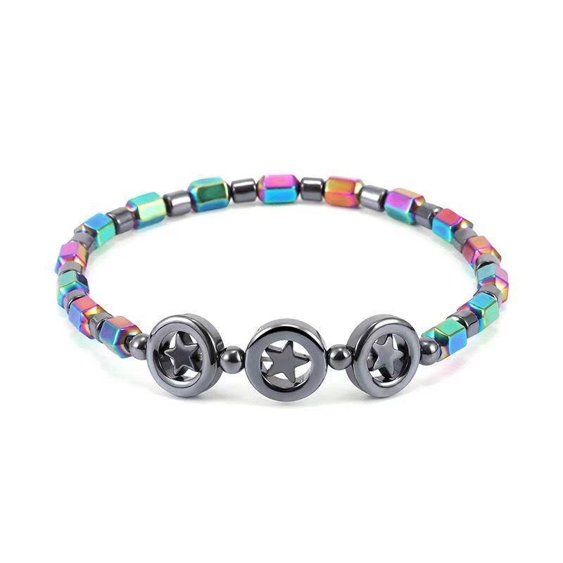 Slimming Magnetic Hematite Anklet Bracelet Energy Healing Anklets Fit Slimming Balance Root Chakra Aabsorbs Negative Energy，Relief Pain Hematite Ankle