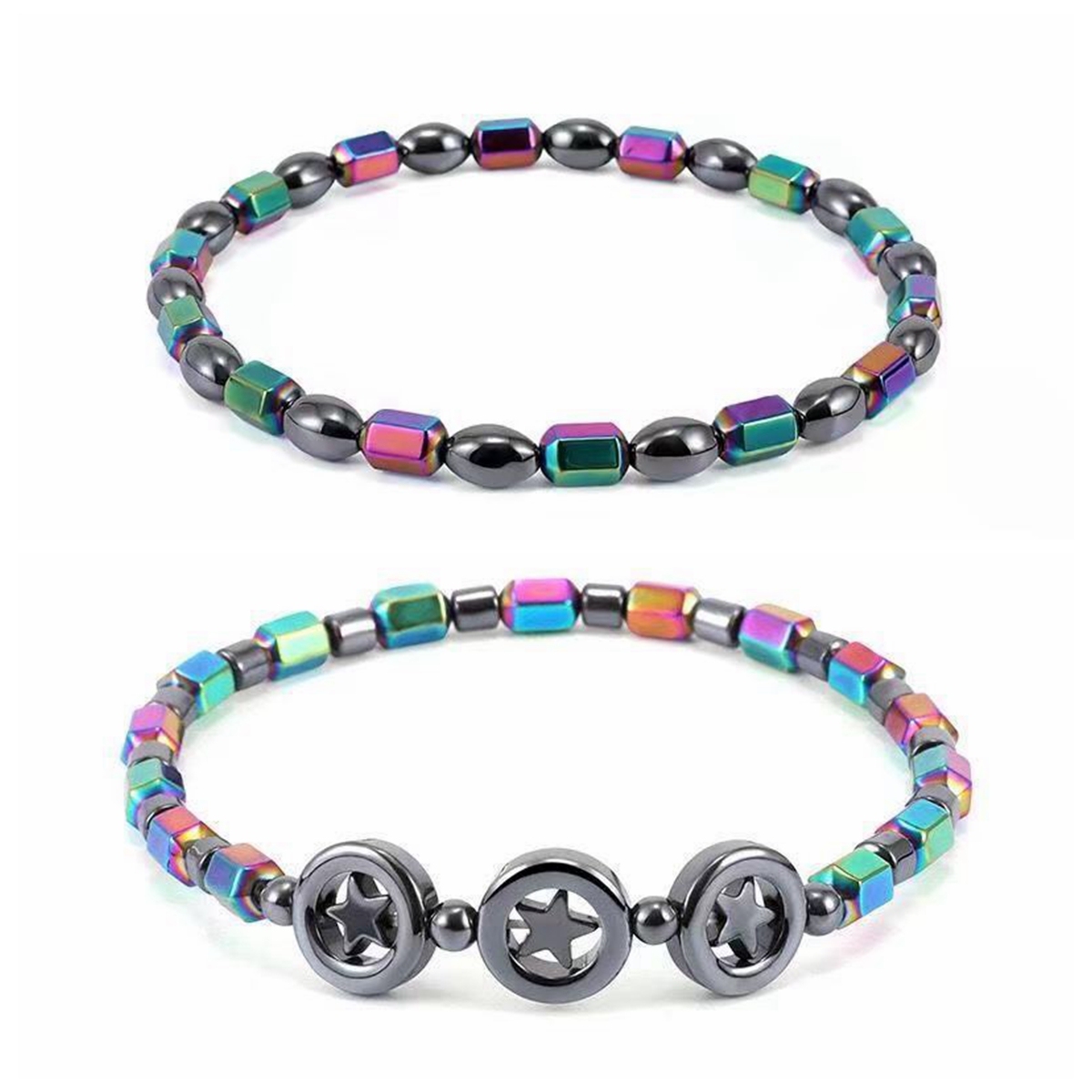 Slimming Magnetic Hematite Anklet Bracelet Energy Healing Anklets Fit Slimming Balance Root Chakra Aabsorbs Negative Energy，Relief Pain Hematite Ankle