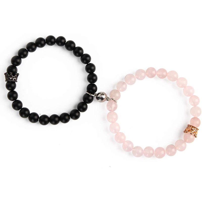 Couples Bracelets Magnetic Distance King&Queen Crown Couple Bracelets His and Her Lover Bracelet Jewelry