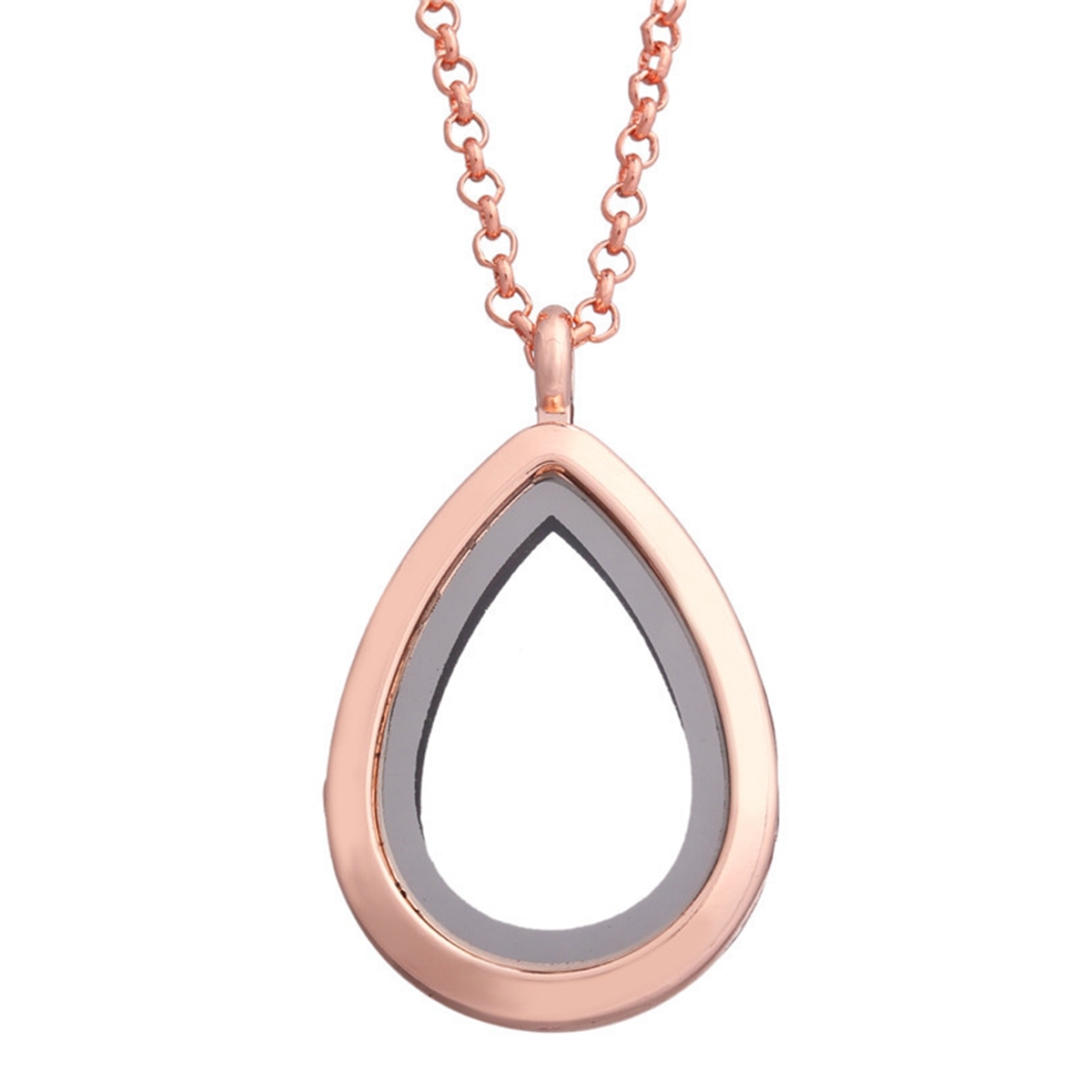 Raw Chip Gemstone Teardrop Pendant Necklace