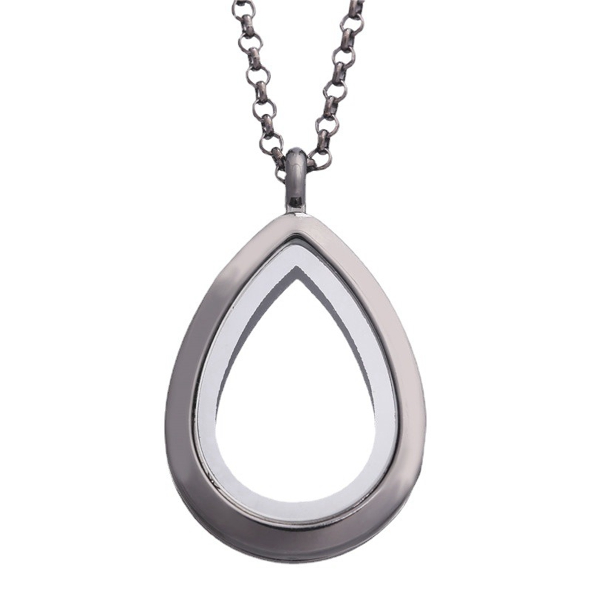 Raw Chip Gemstone Teardrop Pendant Necklace