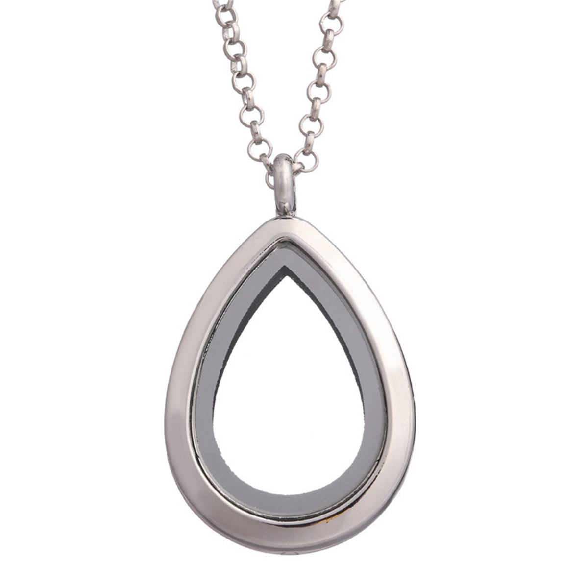 Raw Chip Gemstone Teardrop Pendant Necklace