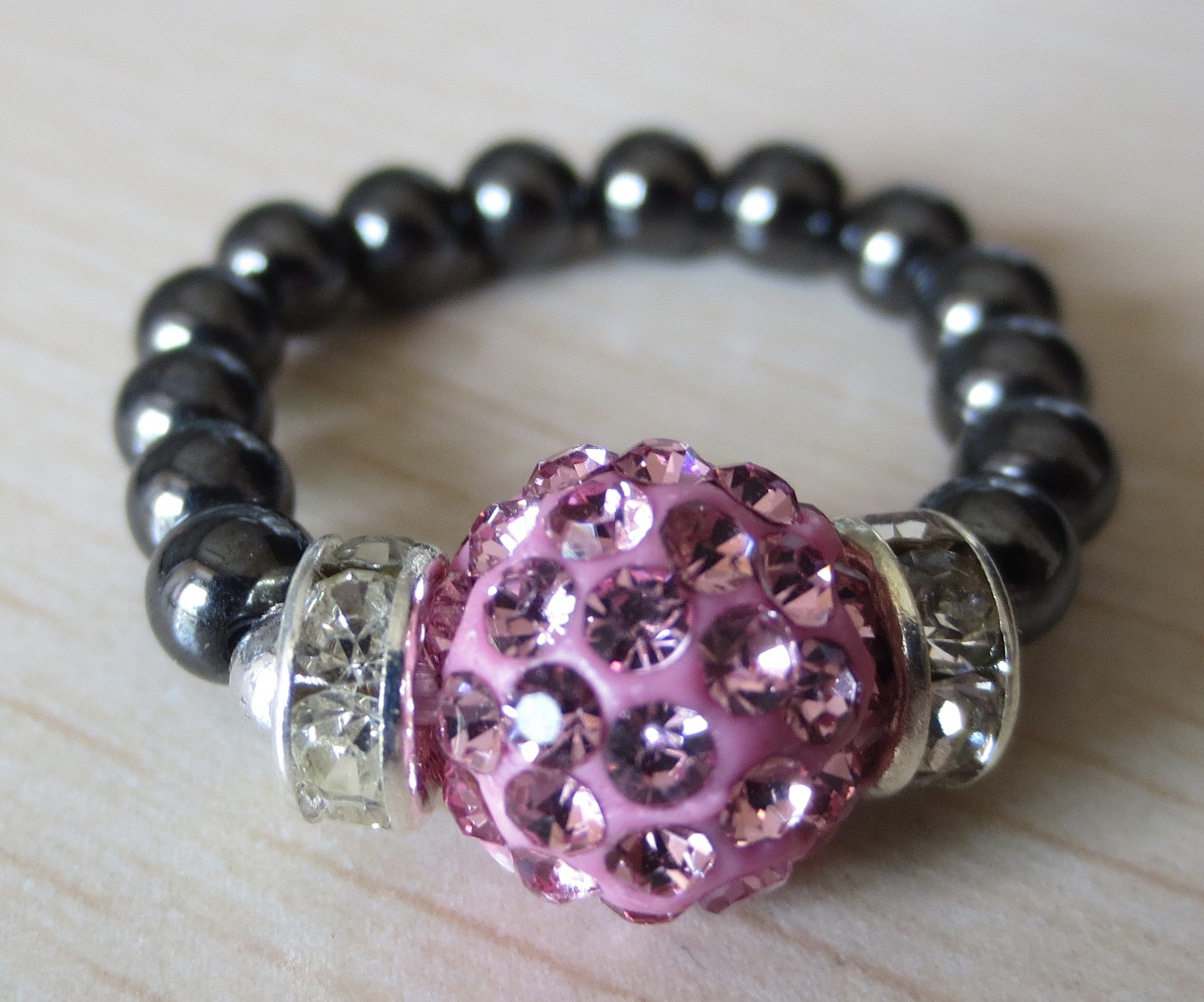 Hematite Magnetic Beads Band Rings Break with Negative Energy for Women Men to Anxiety Balance Assorted Size