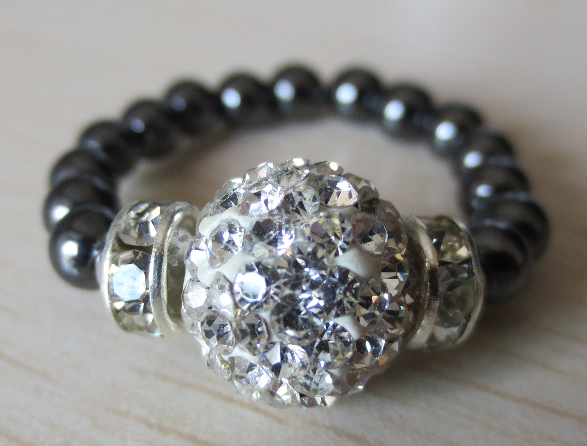 Hematite Magnetic Beads Band Rings Break with Negative Energy for Women Men to Anxiety Balance Assorted Size