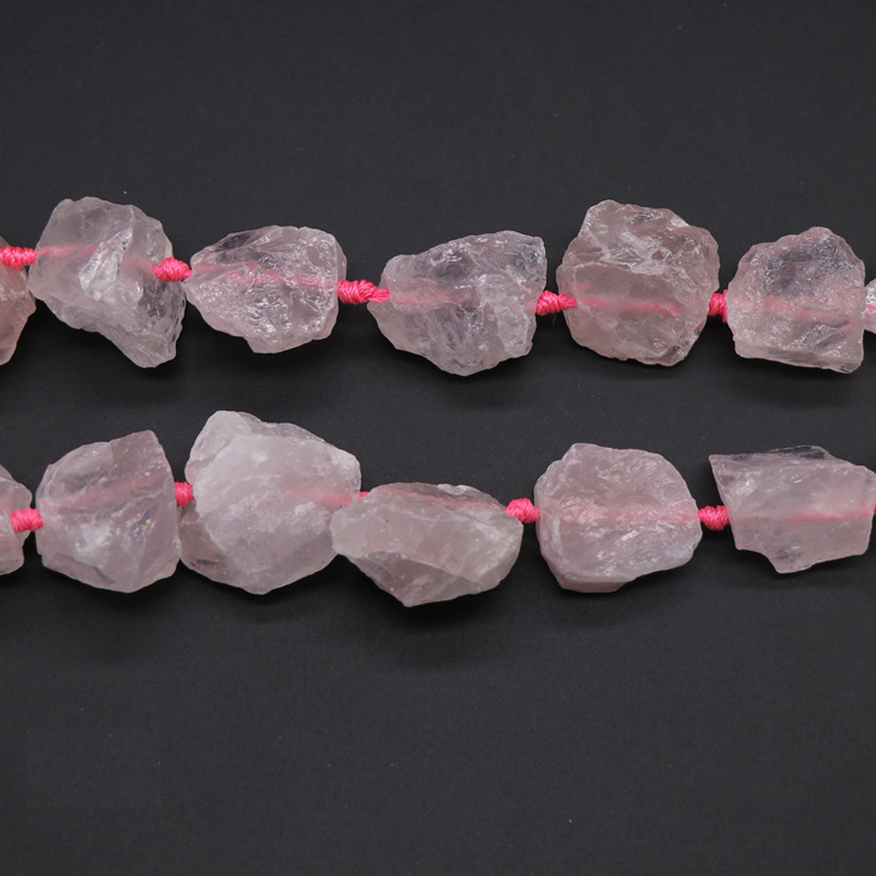 Natural Raw Gemstone Necklace with Adjustable Leather Chain tumbled Rock Crystal Choker for women Men