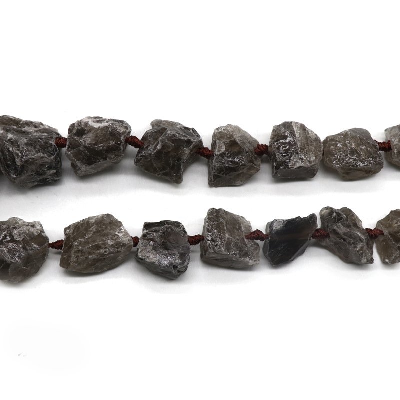 Natural Raw Gemstone Necklace with Adjustable Leather Chain tumbled Rock Crystal Choker for women Men
