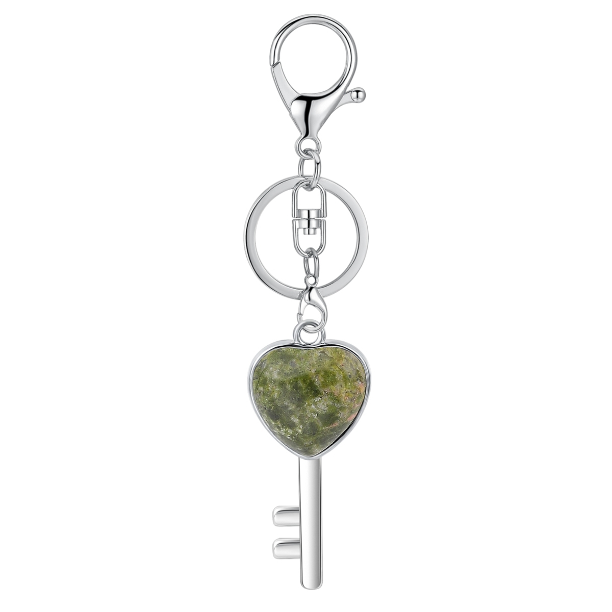 Women Gemstone Heat Key Pendant Keyrings & Keychain