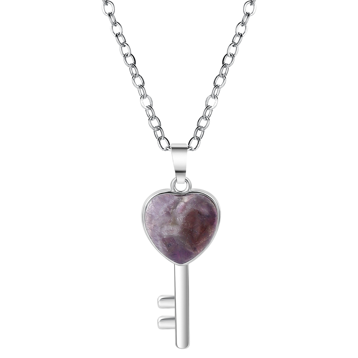 Women Gemstone Heat Key Pendant Keyrings & Keychain