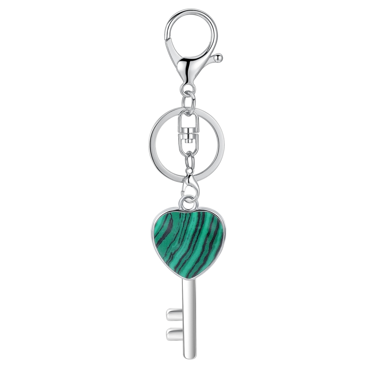 Women Gemstone Heat Key Pendant Keyrings & Keychain