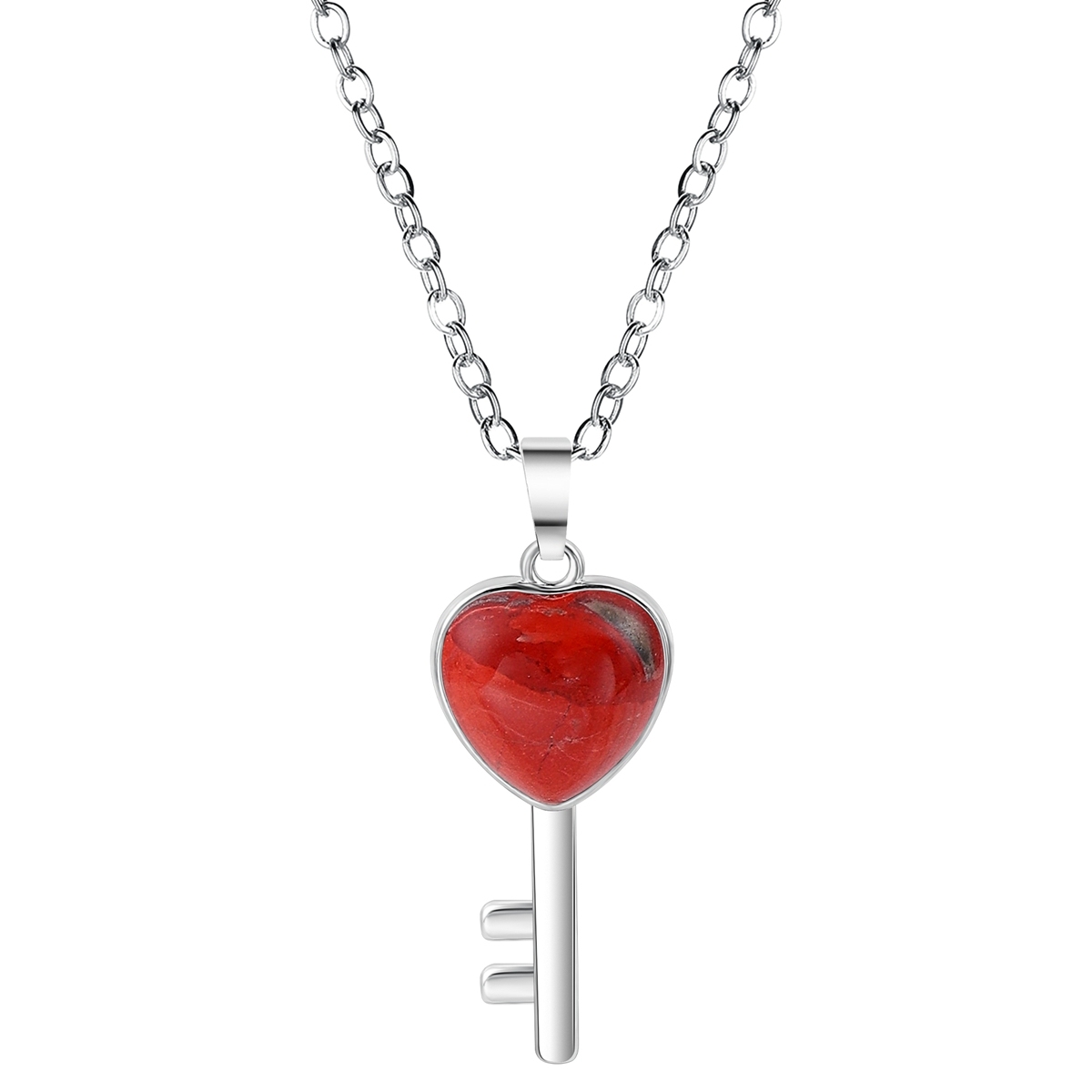 Women Gemstone Heat Key Pendant Keyrings & Keychain