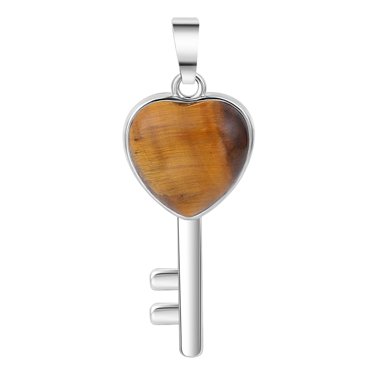 Women Gemstone Heat Key Pendant Keyrings & Keychain