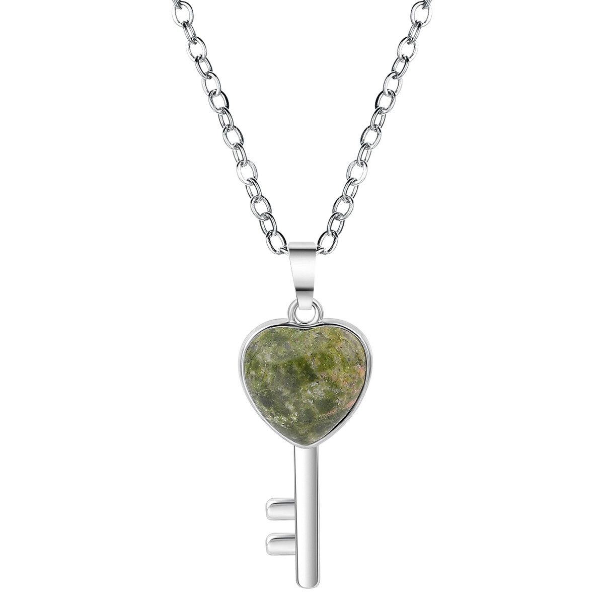 Women Gemstone Heat Key Pendant Keyrings & Keychain