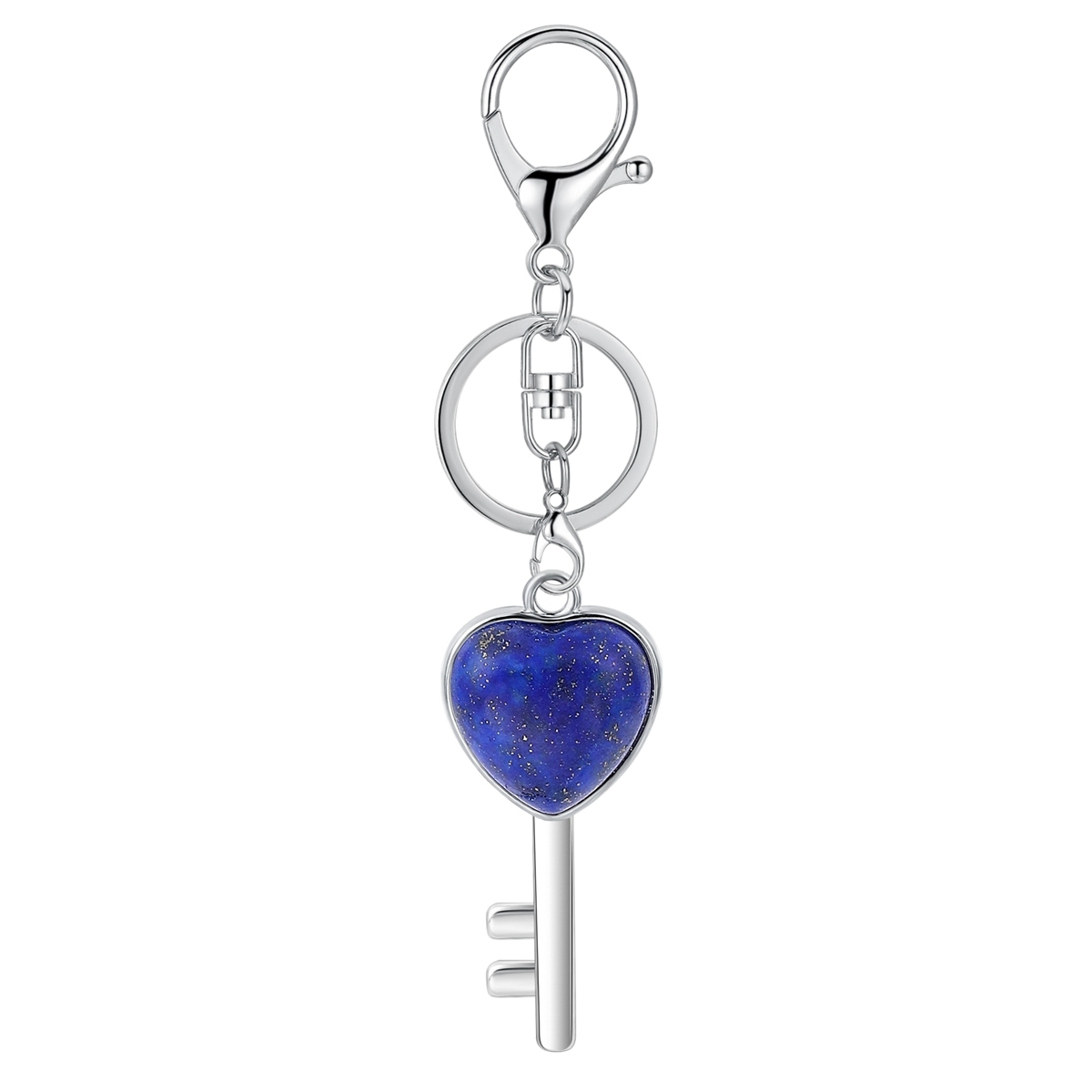 Women Gemstone Heat Key Pendant Keyrings & Keychain
