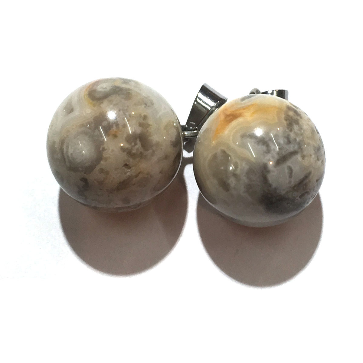 Natural Dangle Ball Gemstone Pendants Necklace Charms Healing Chakra Stone Sphere Beads Charm Jewelry