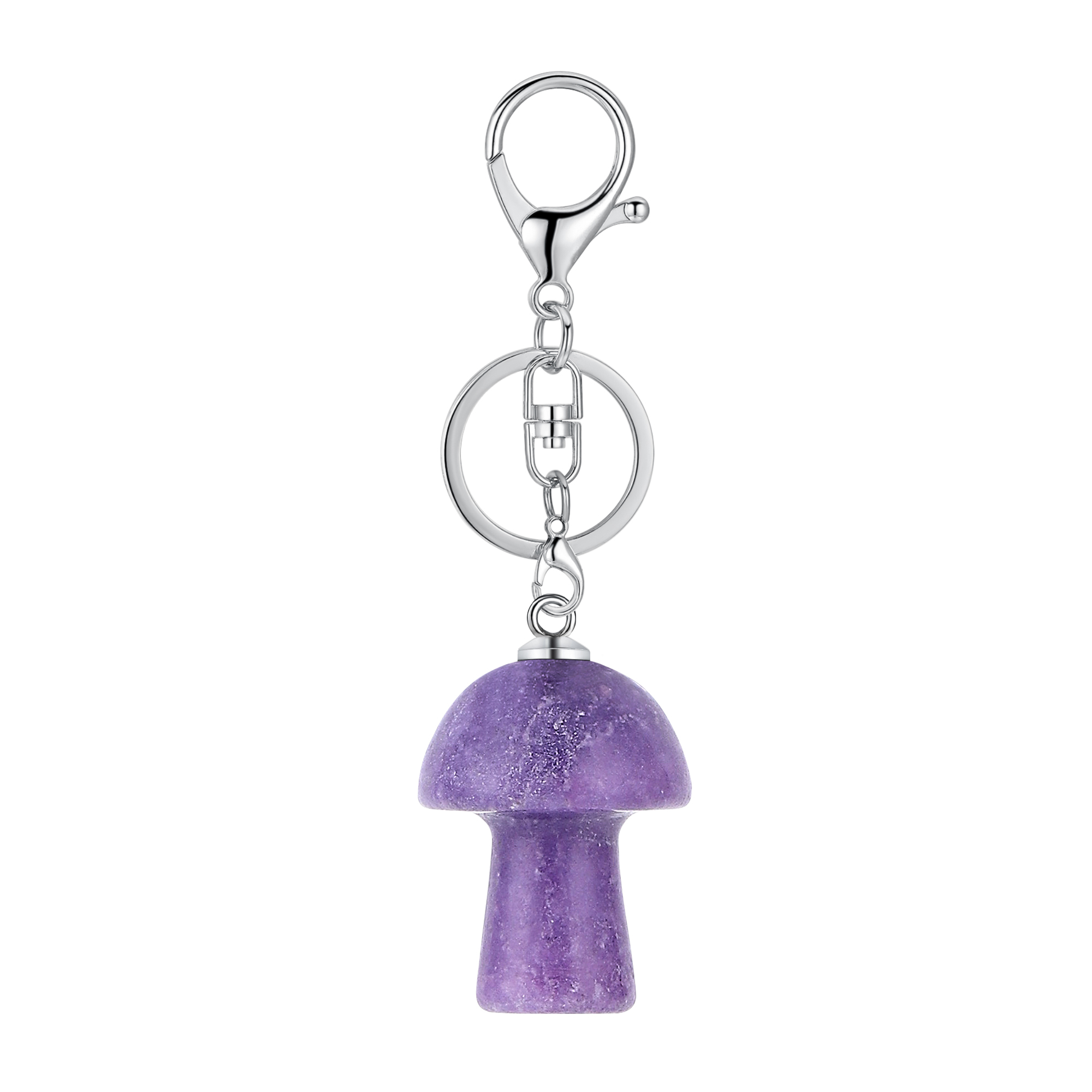 Healing Chakra Gemstone Mushroom Pendant Neklace with 45CM Black Cord