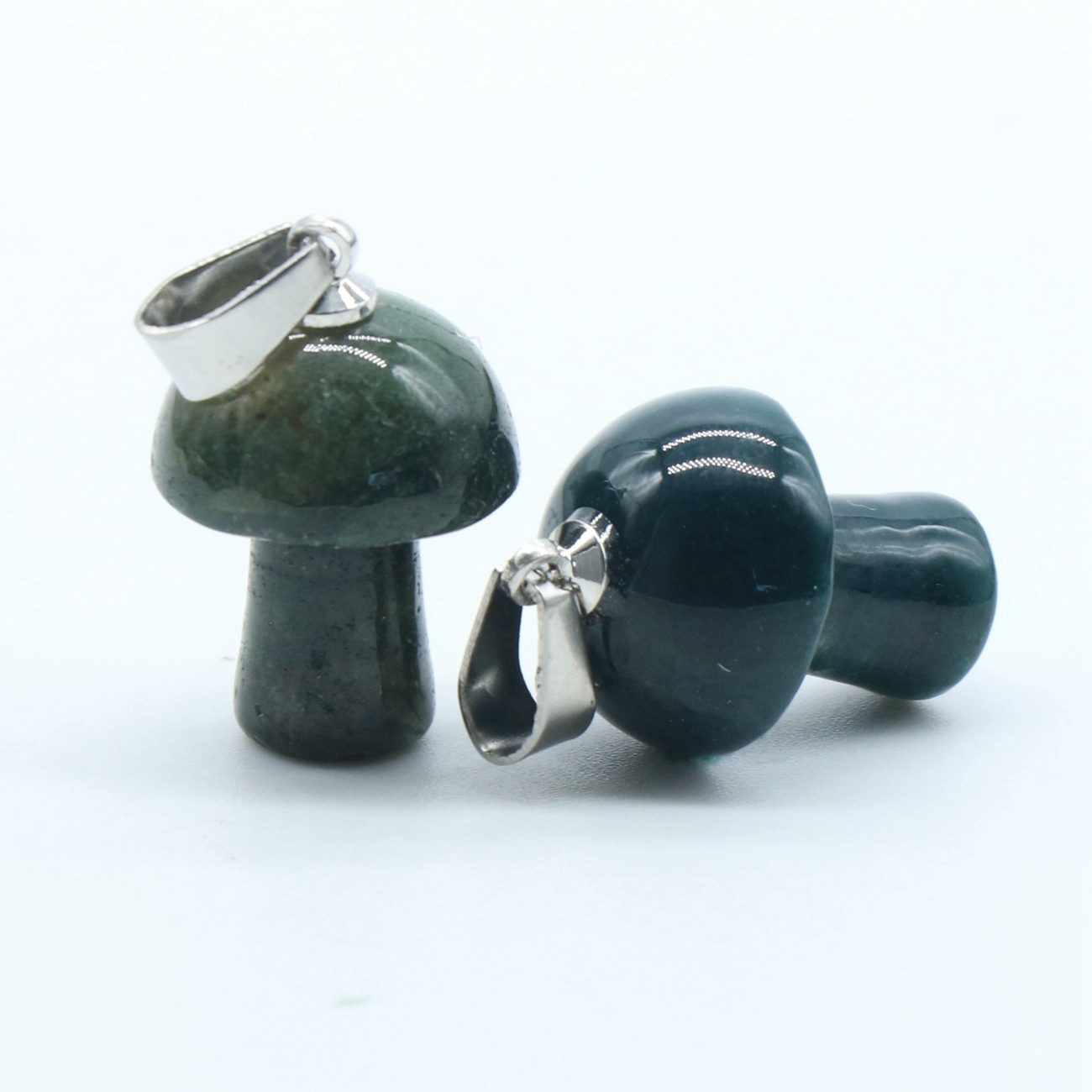 Gemstone Mushroom Keychain  Natural Gemstone Pendant Keyring Healing Chakra Crystal Jewelry