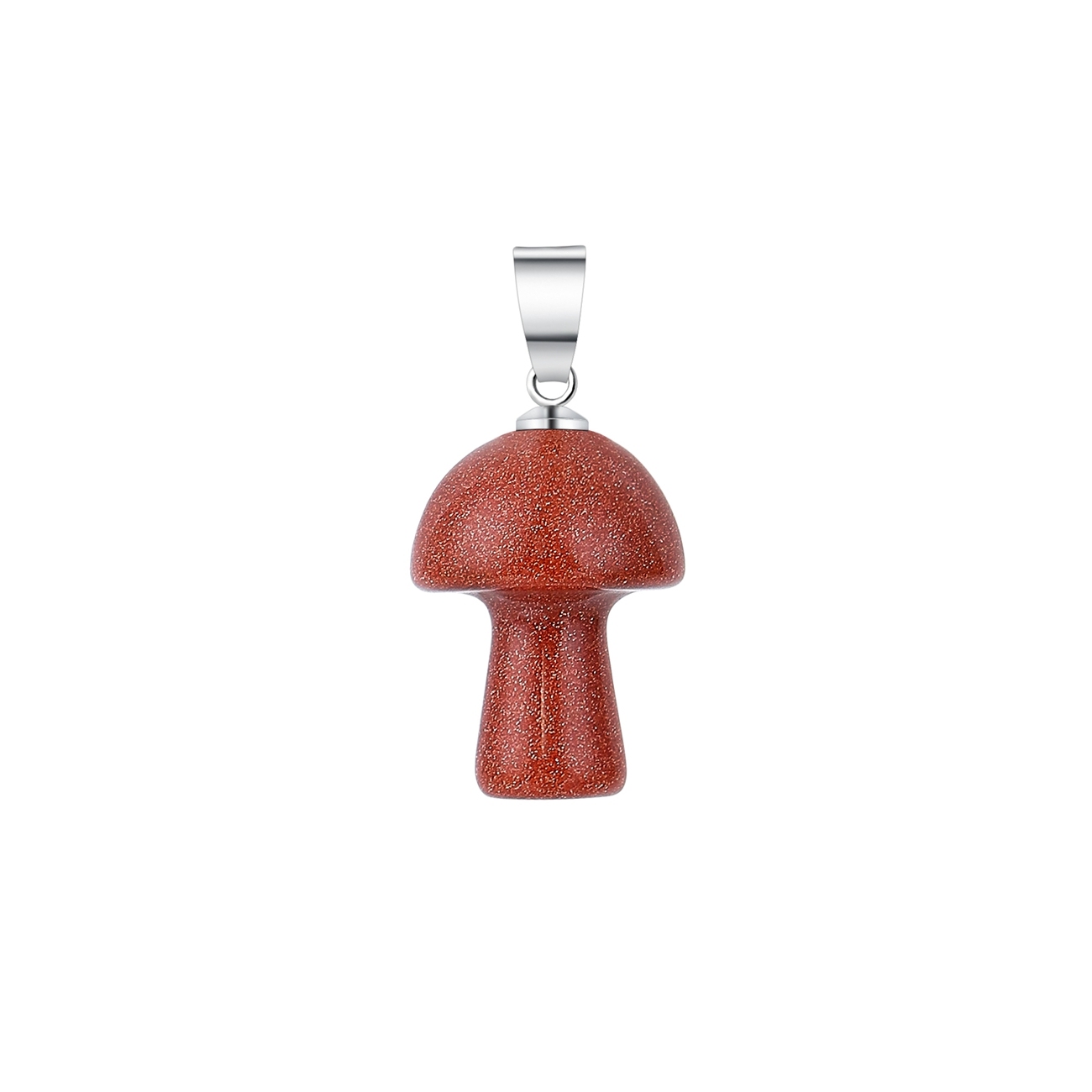 Gemstone Mushroom Keychain  Natural Gemstone Pendant Keyring Healing Chakra Crystal Jewelry