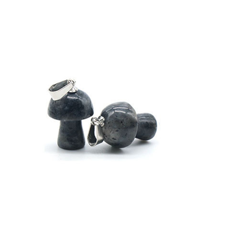 Healing Chakra Gemstone Mushroom Pendant For Making Jewelry Necklace EarringsWomen Men Natural Quartz Crystal Rock Charm Choker