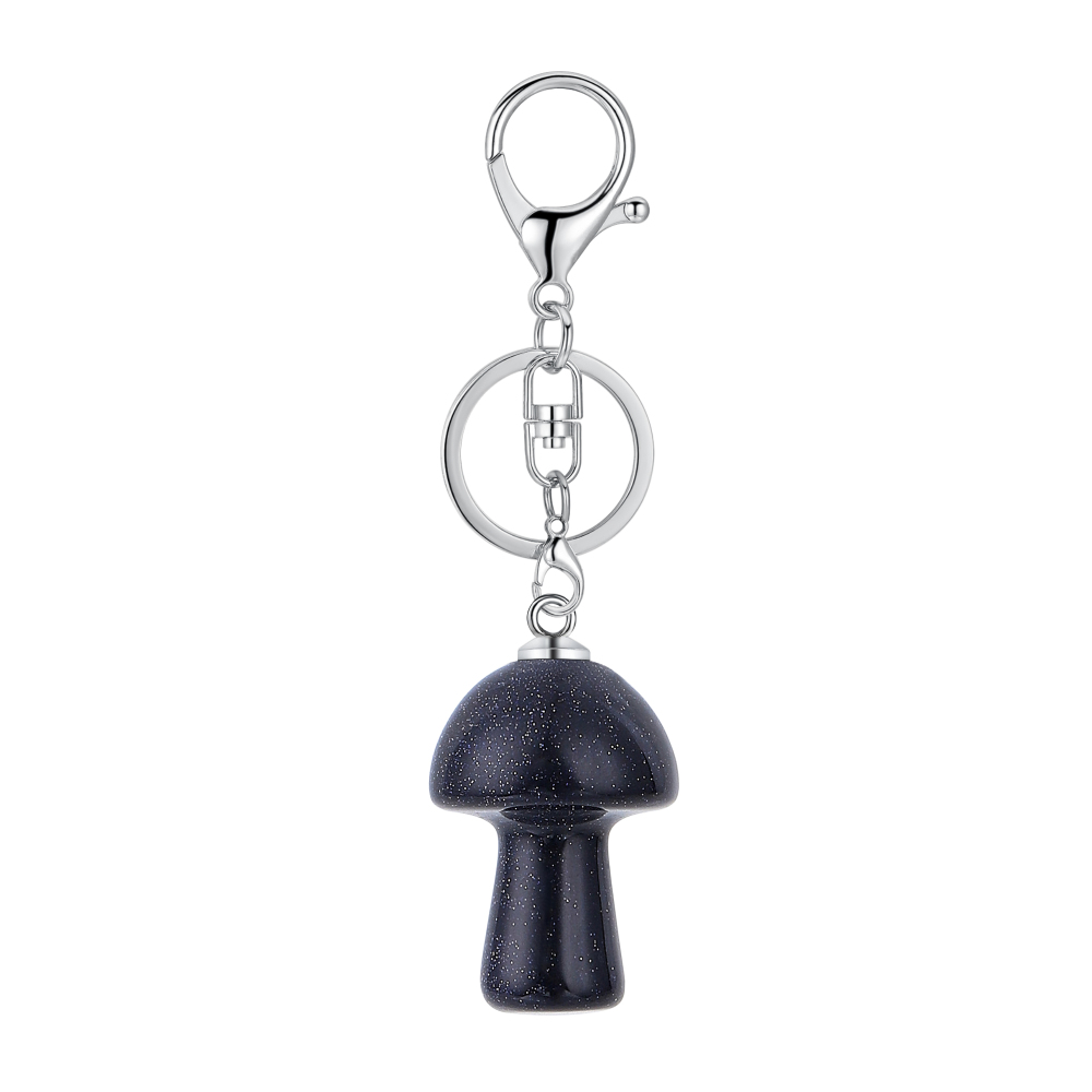 Healing Chakra Gemstone Mushroom Pendant Neklace with 45CM Black Cord