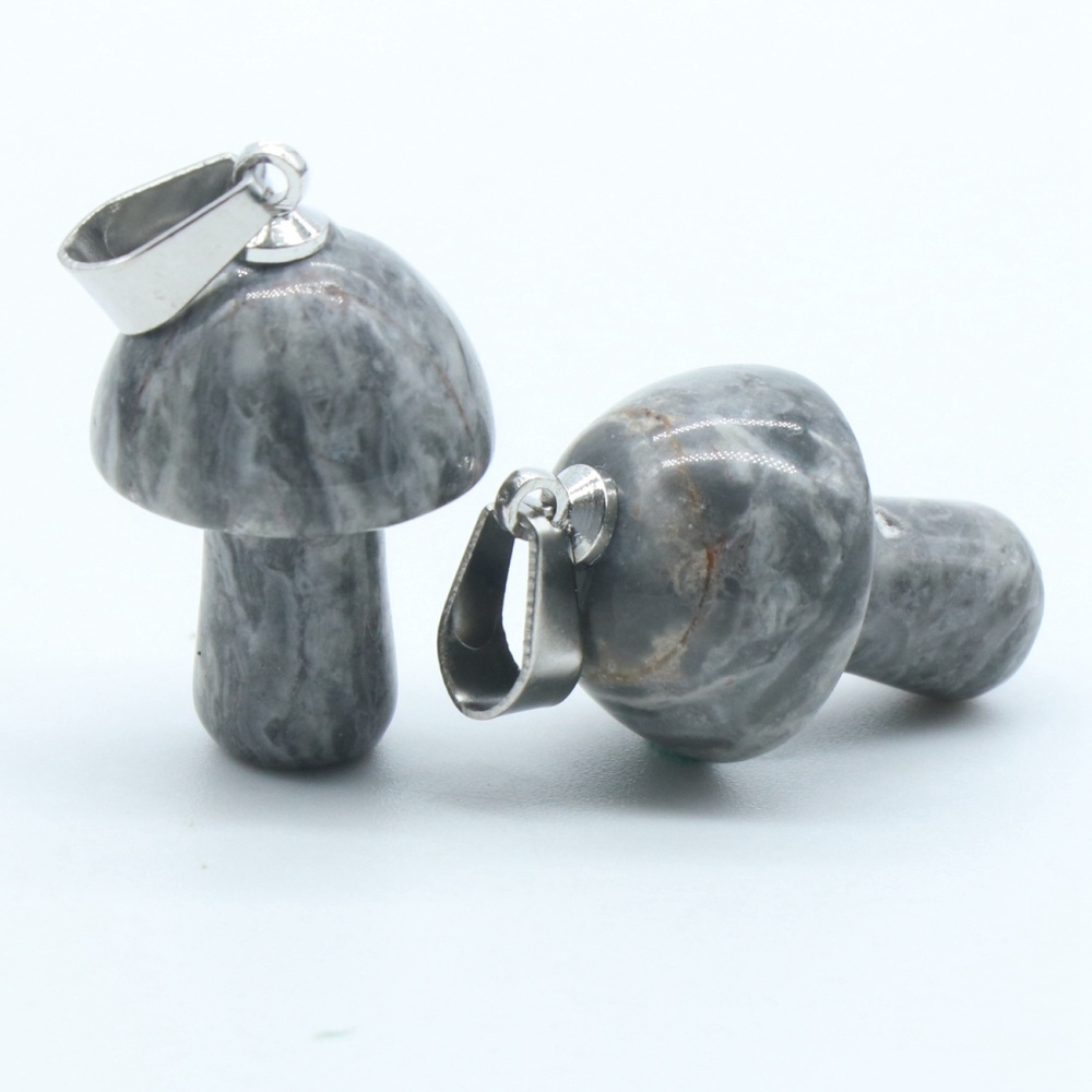 Gemstone Mushroom Keychain  Natural Gemstone Pendant Keyring Healing Chakra Crystal Jewelry