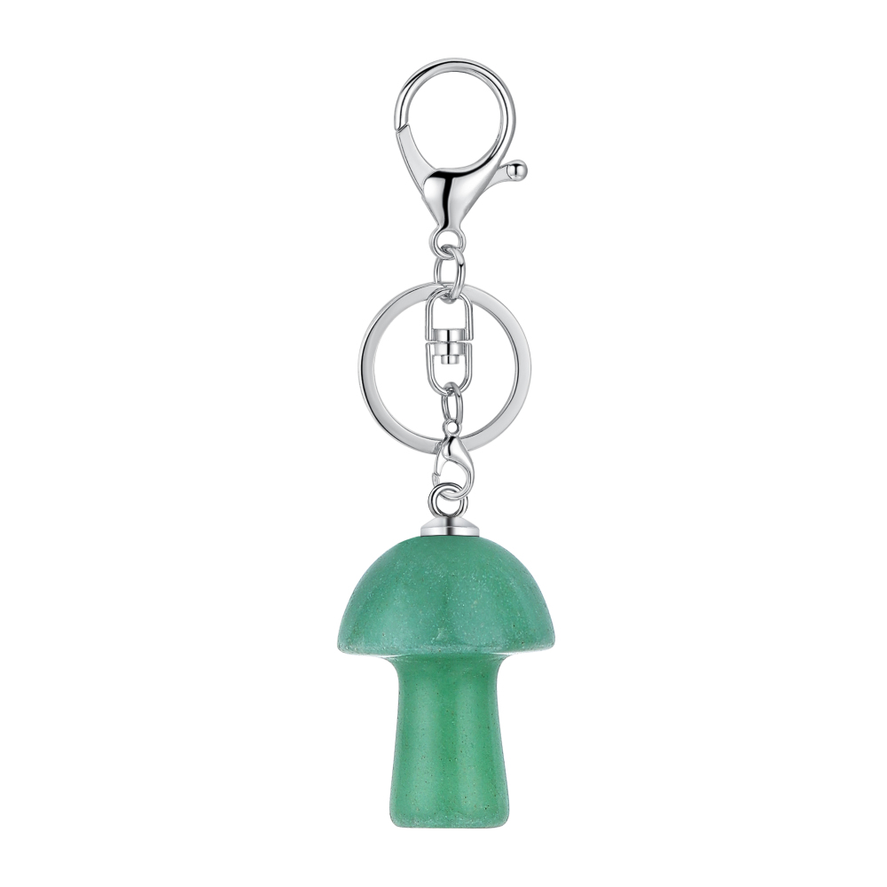 Healing Chakra Gemstone Mushroom Pendant Neklace with 45CM Black Cord