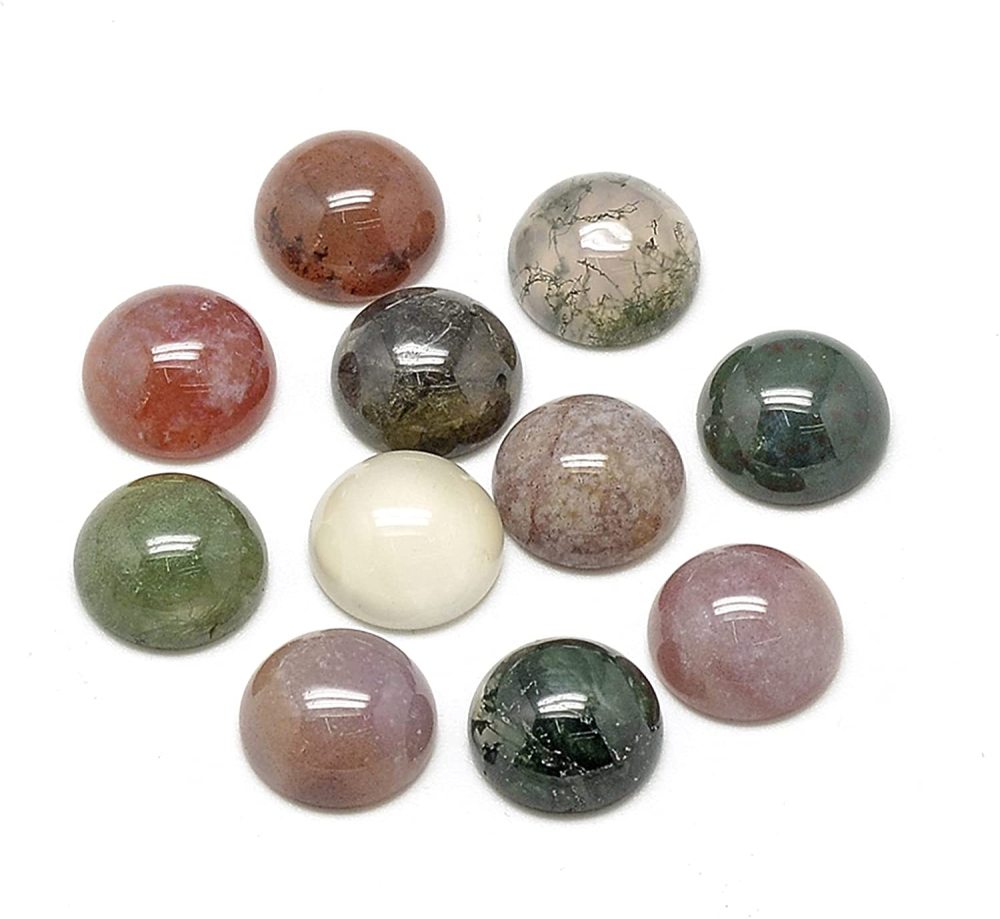 Gold Metal Round Disc Pendant Necklace for Women Girls Natural Malachite Coin Choker Jewelry