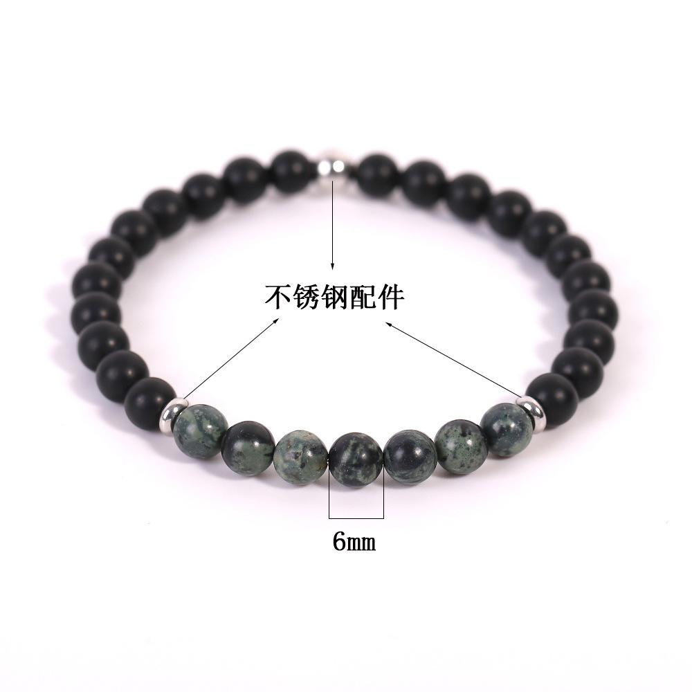 Natural Gemstone Stretch Beaded Couple Friendship Bracelet for Women Men