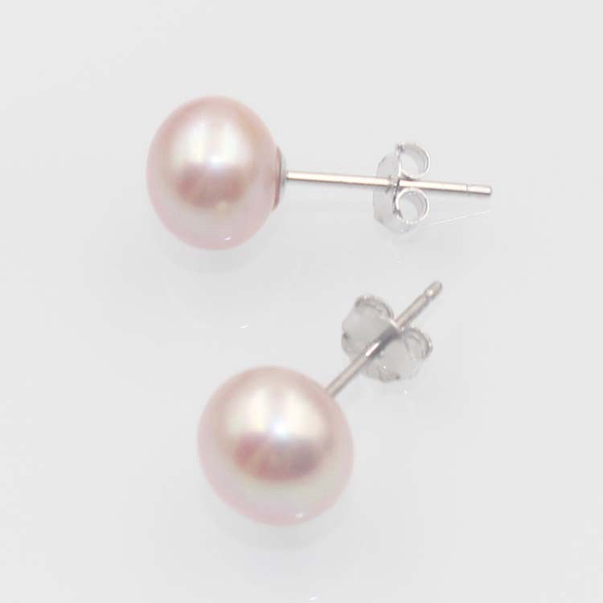 Pearl Stud Earrings 925 Sterling Silver Genuines Freshwater Cultured Pearl Ear Studs For Women Girl Color and Size Choose