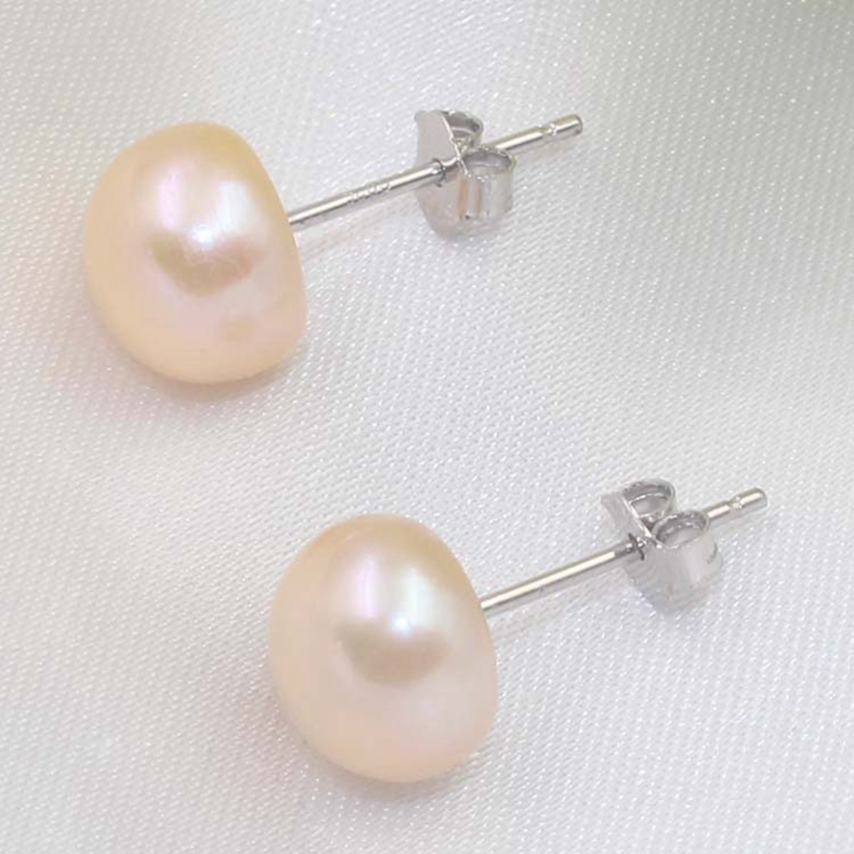 Pearl Stud Earrings 925 Sterling Silver Genuines Freshwater Cultured Pearl Ear Studs For Women Girl Color and Size Choose
