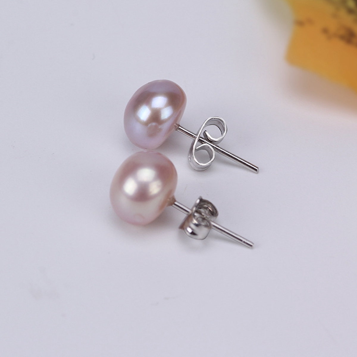 Pearl Stud Earrings 925 Sterling Silver Genuines Freshwater Cultured Pearl Ear Studs For Women Girl Color and Size Choose