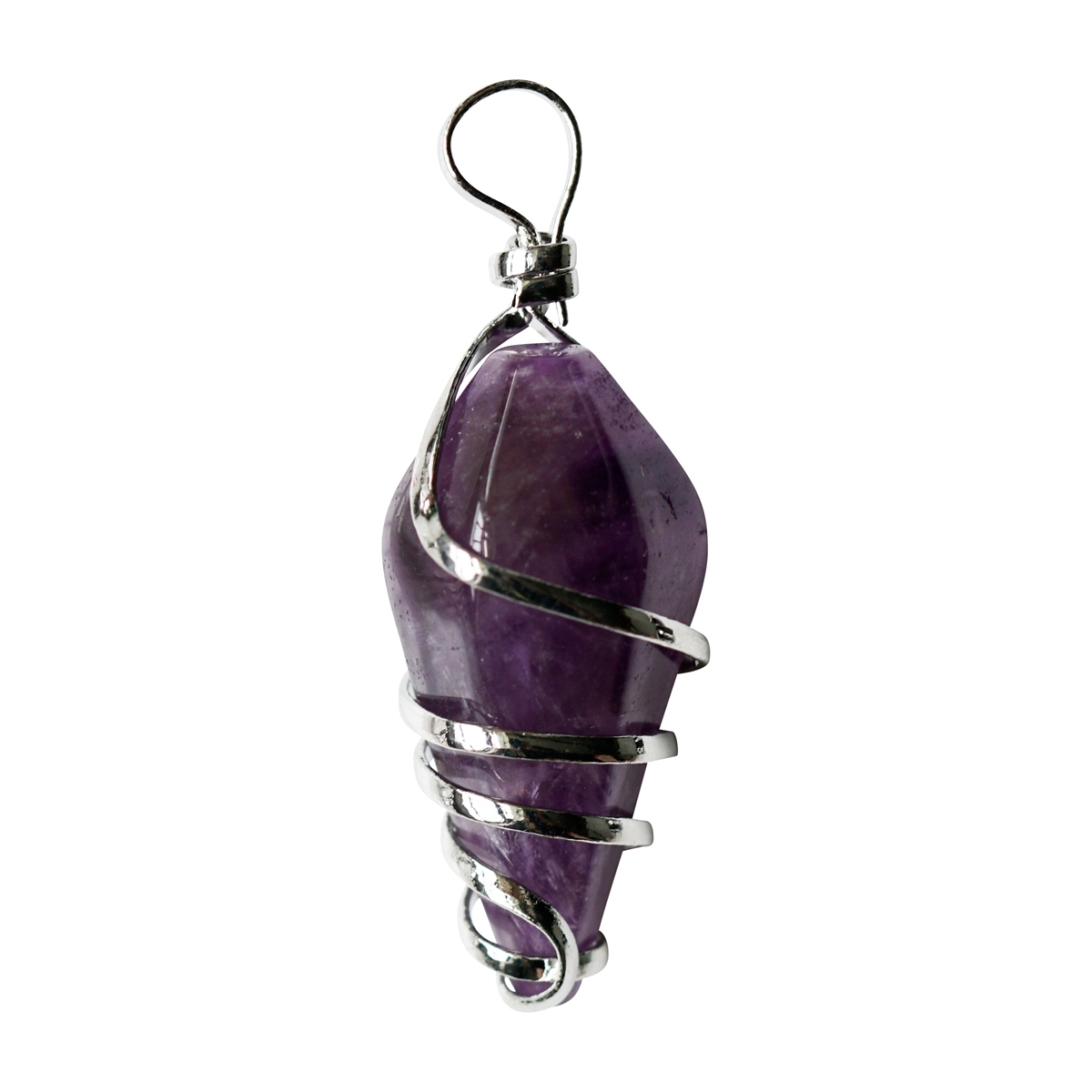 Healing Crystal Pointed Wire Wrapped Gemstone Pendant for Making Jewelry Necklace