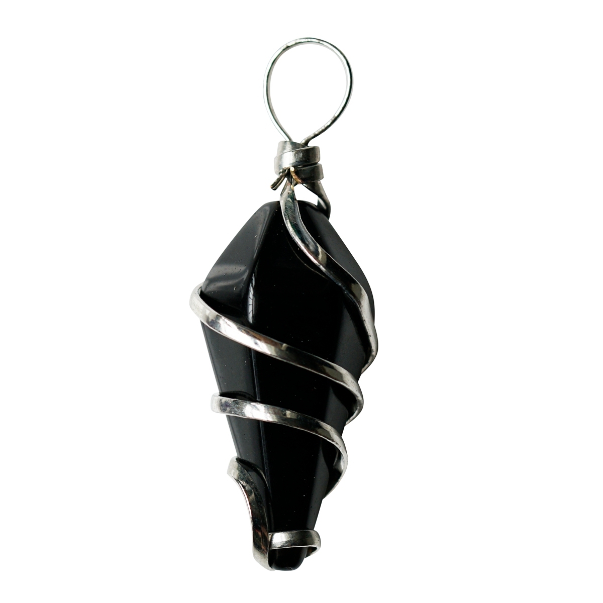 Healing Crystal Pointed Keychain Wire Wrapped Gemstone Pendant Key Chain for Women Girls