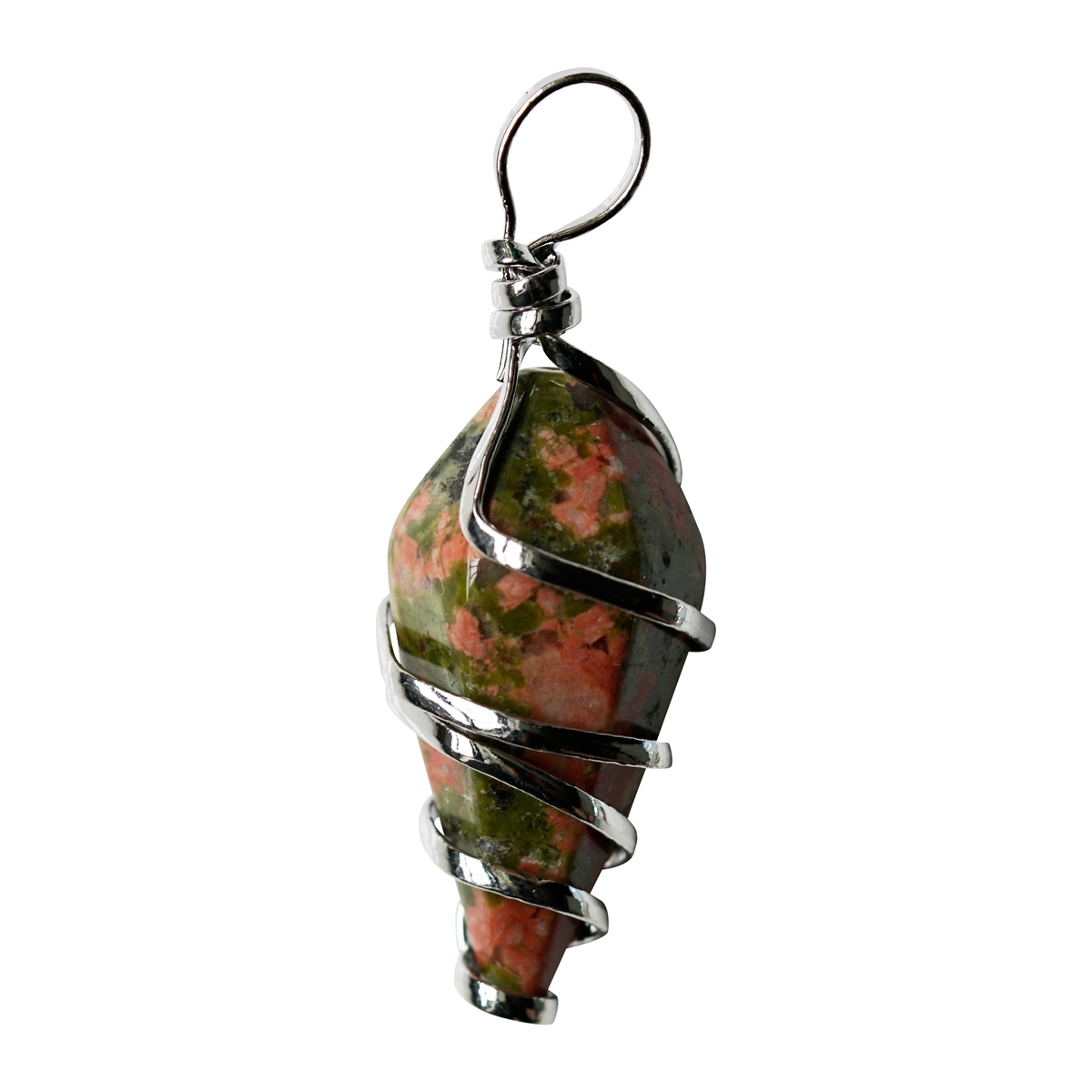 Healing Crystal Pointed Wire Wrapped Gemstone Pendant for Making Jewelry Necklace